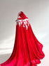 Red cape white lace